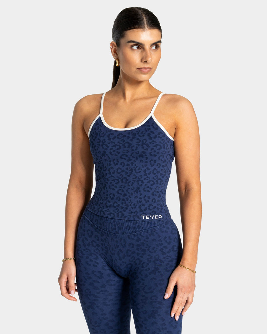 Contrastline Cami Top "Leo Dunkelblau"