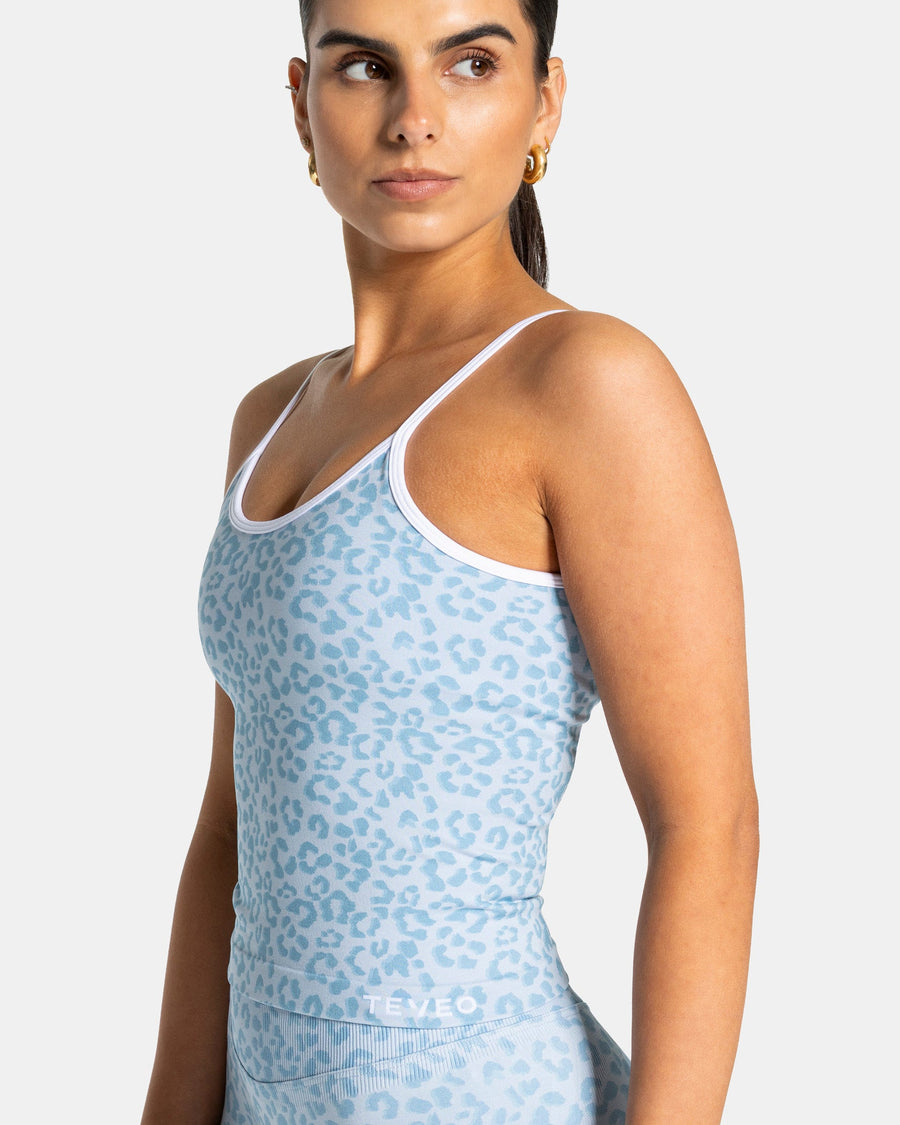 Contrastline Cami Top "Leo Babyblau"
