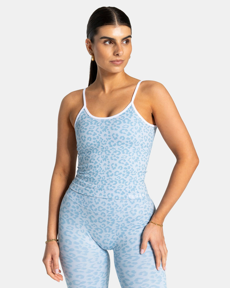 Contrastline Cami Top "Leo Babyblau"