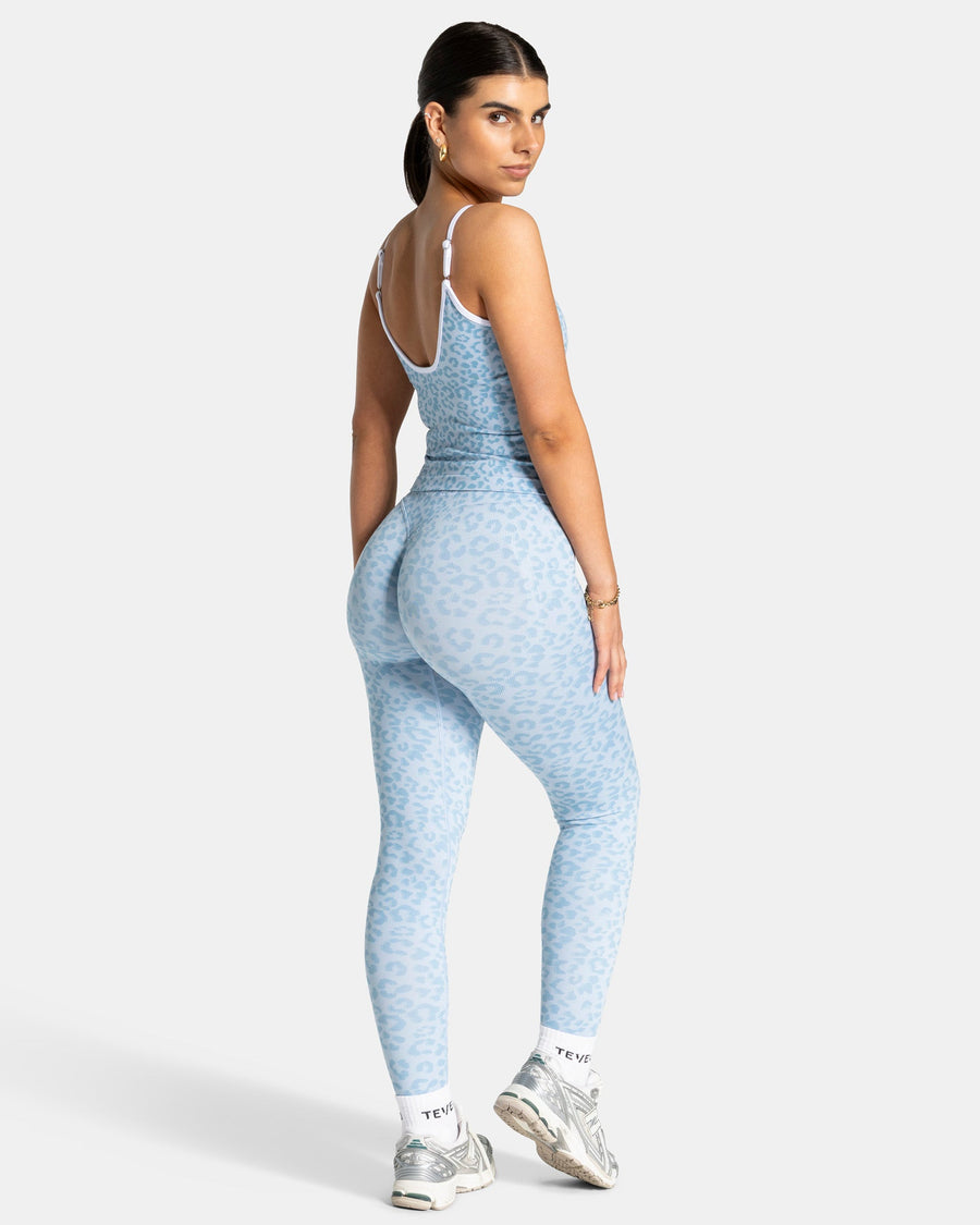 Contrastline Sculpt Scrunch Leggings "Leo Babyblau"