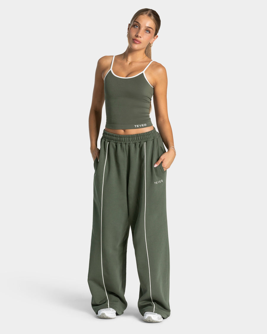 Contrastline Cami Top "Khaki"