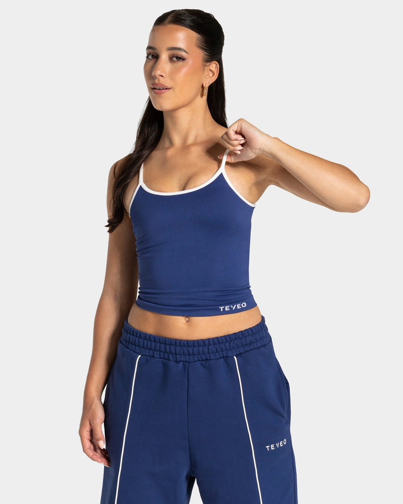 Contrastline Cami Top "Indigo"