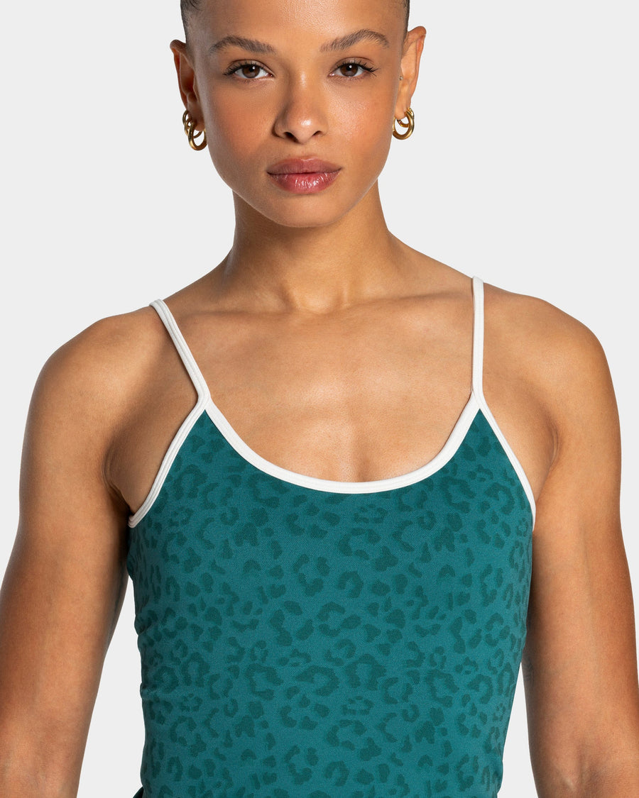 Contrastline Cami Top "Leo Petrol"