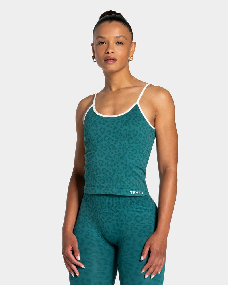Contrastline Cami Top "Leo Petrol"