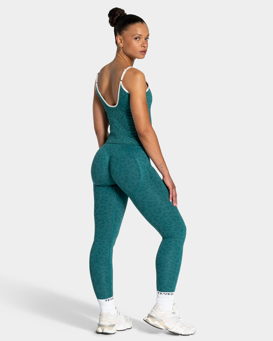 Contrastline Leggings "Leo Petrol"