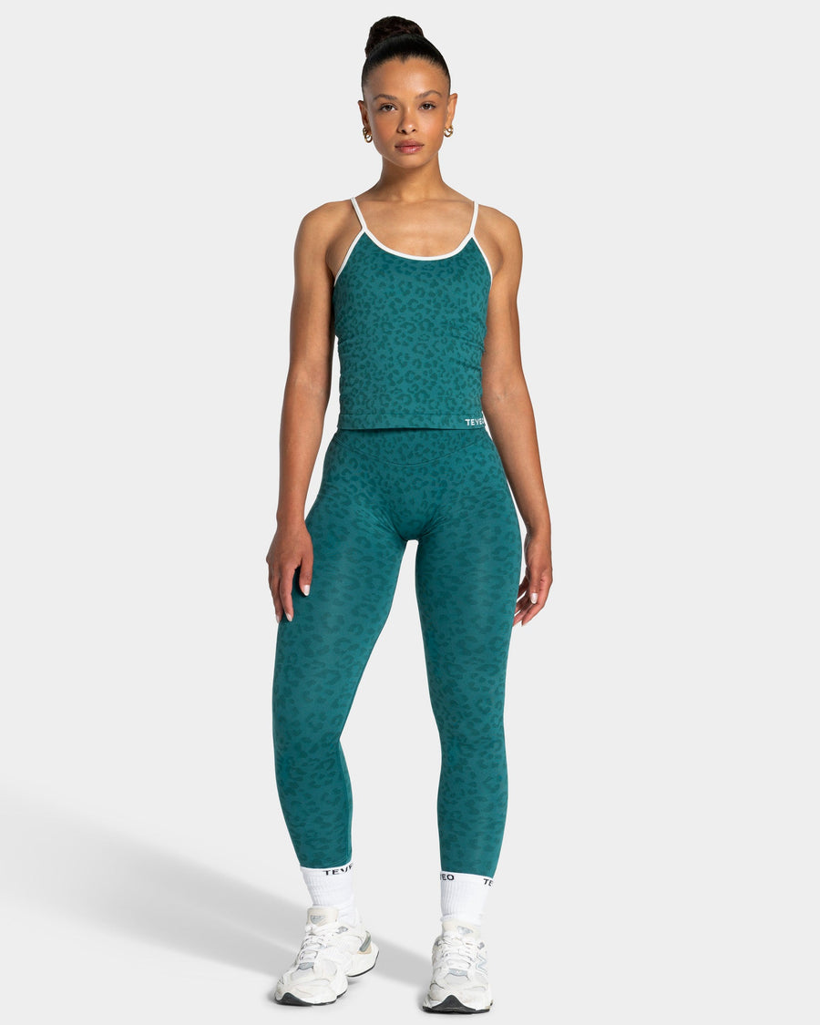 Contrastline Leggings "Leo Petrol"