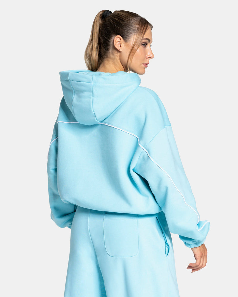 Contrastline Hooded Sweater "Arctic Blue"