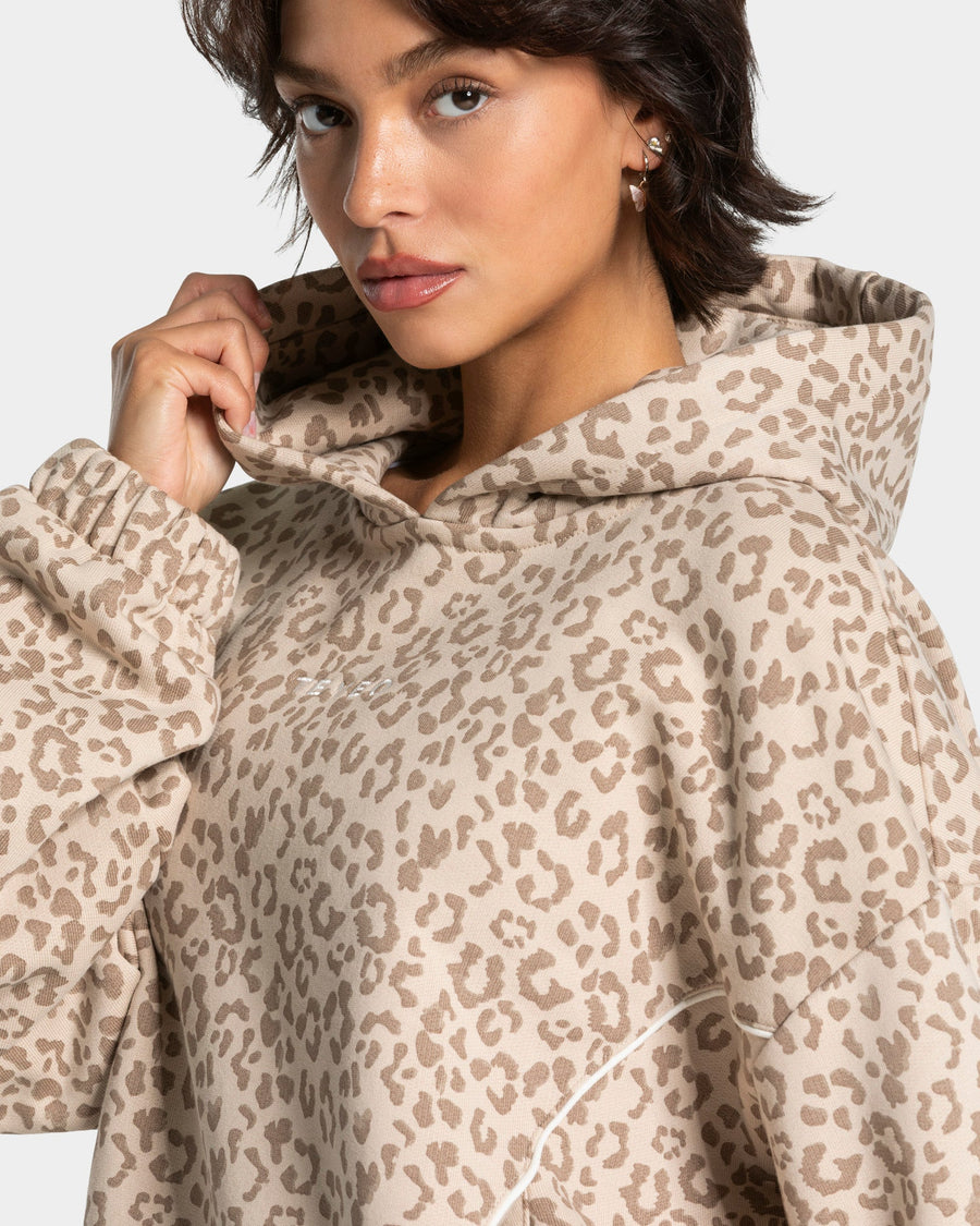 Contrastline Hooded Sweater "Leo Cream"
