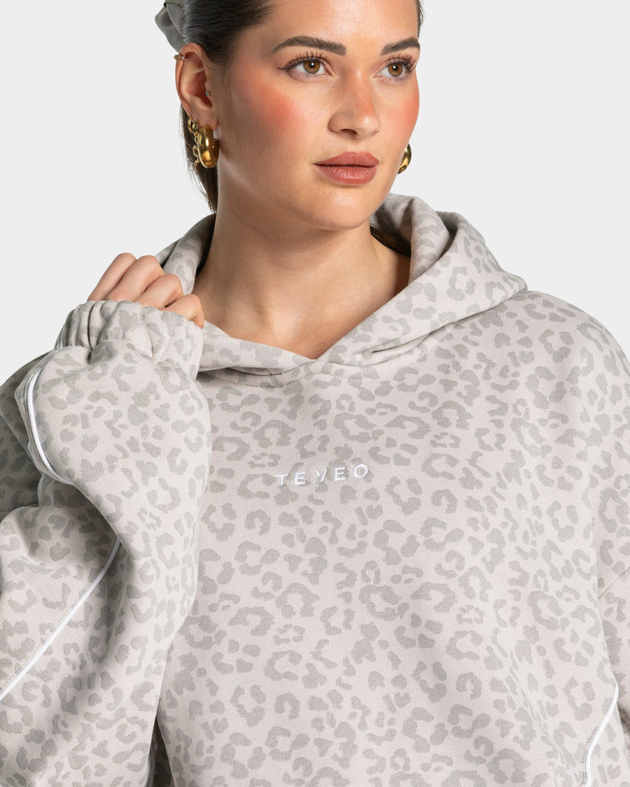 Contrastline Hooded Sweater "Leo Hellgrau"