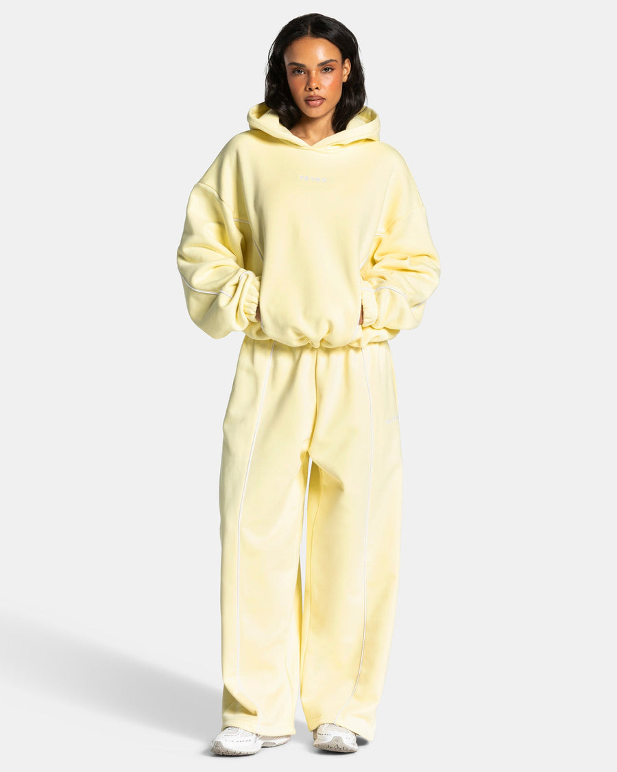 Contrastline Hooded Sweater "Butter Yellow"