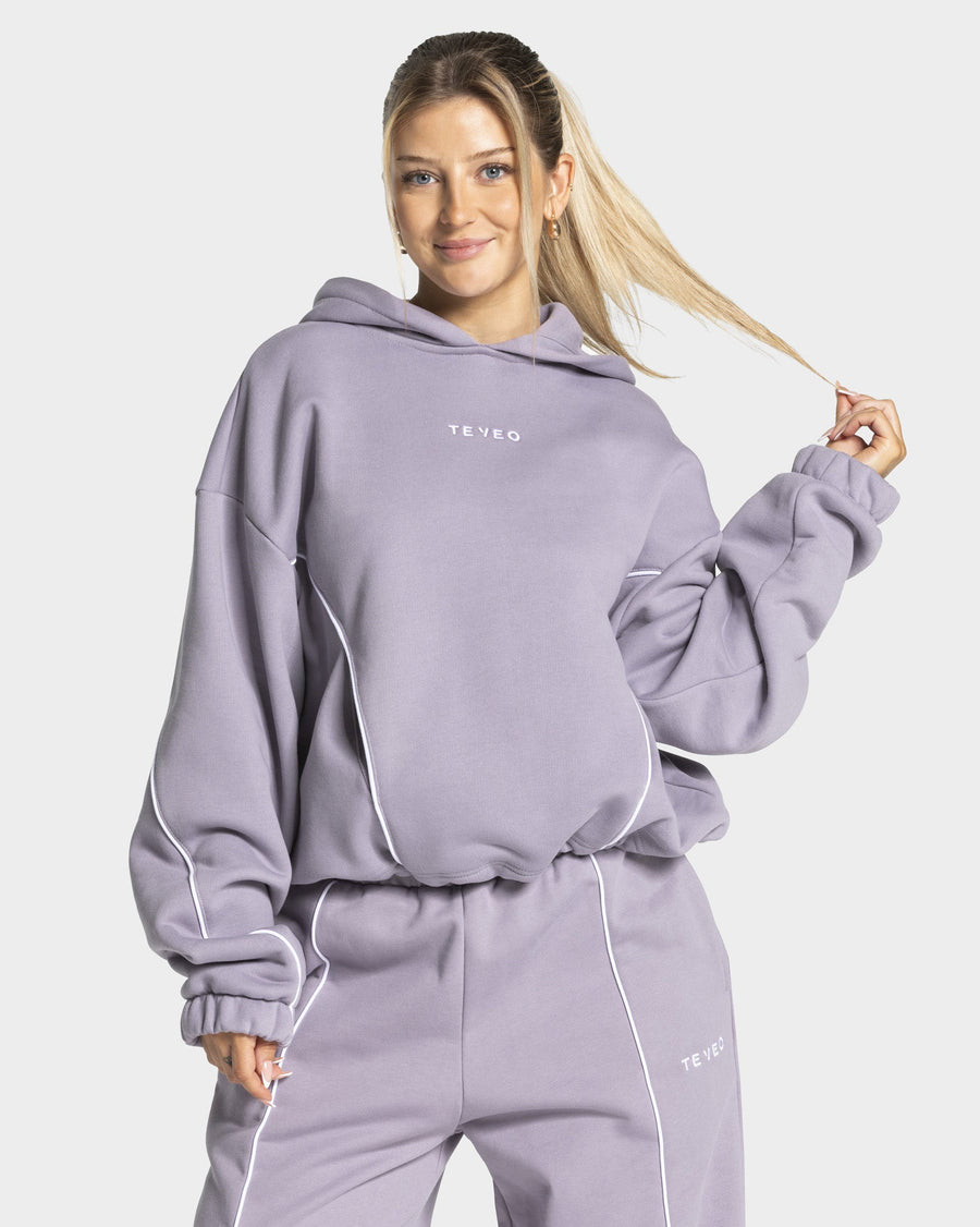 Contrastline Hooded Sweater "Lavendel"