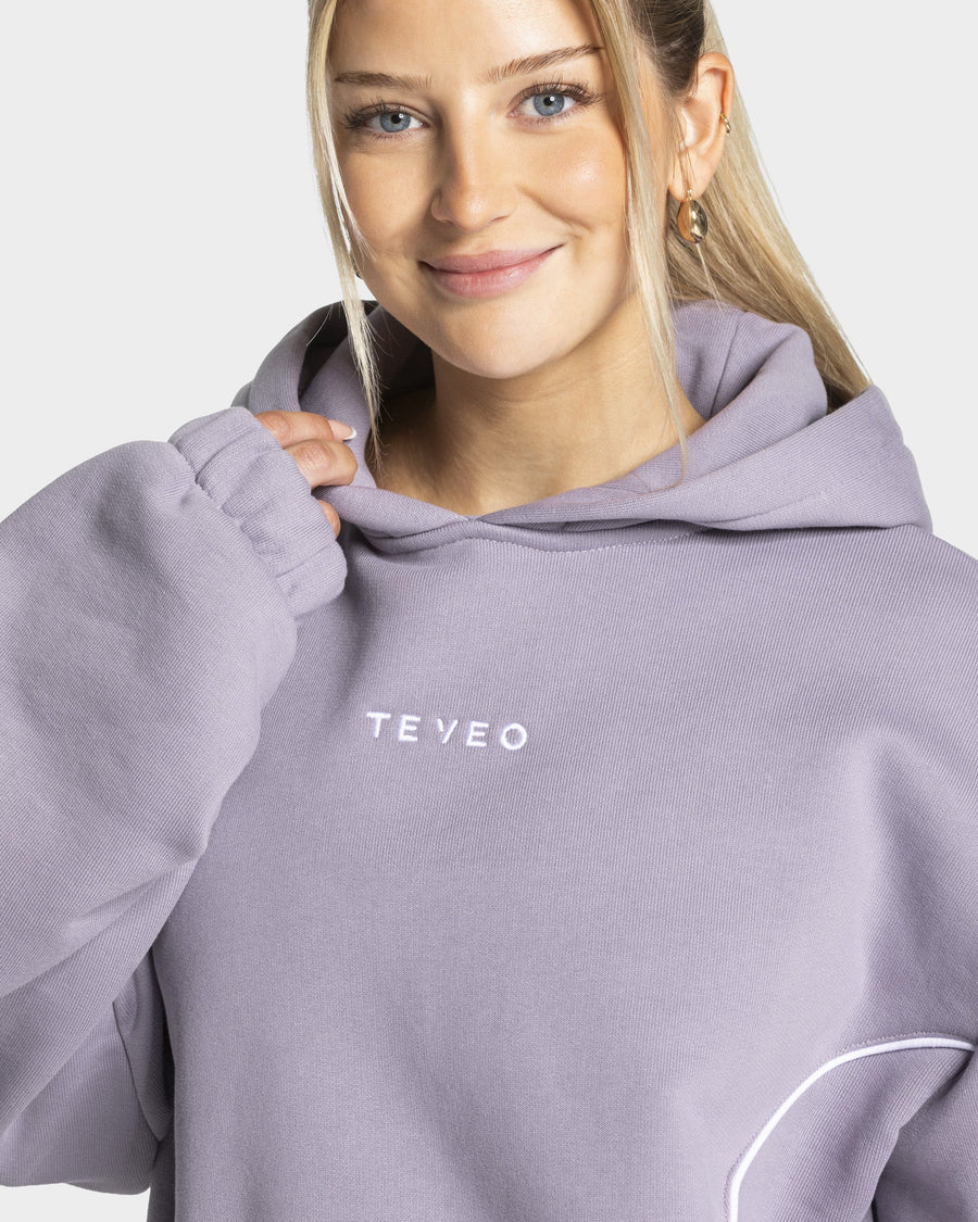 Contrastline Hooded Sweater "Lavendel"