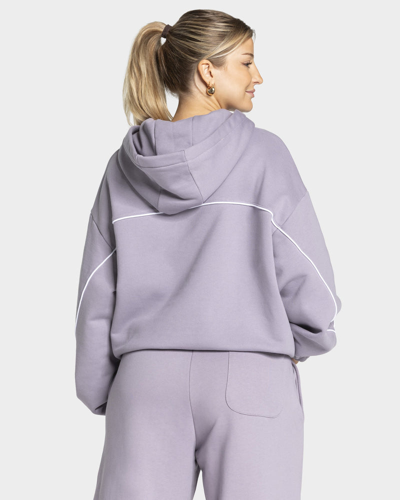 Contrastline Hooded Sweater "Lavendel"