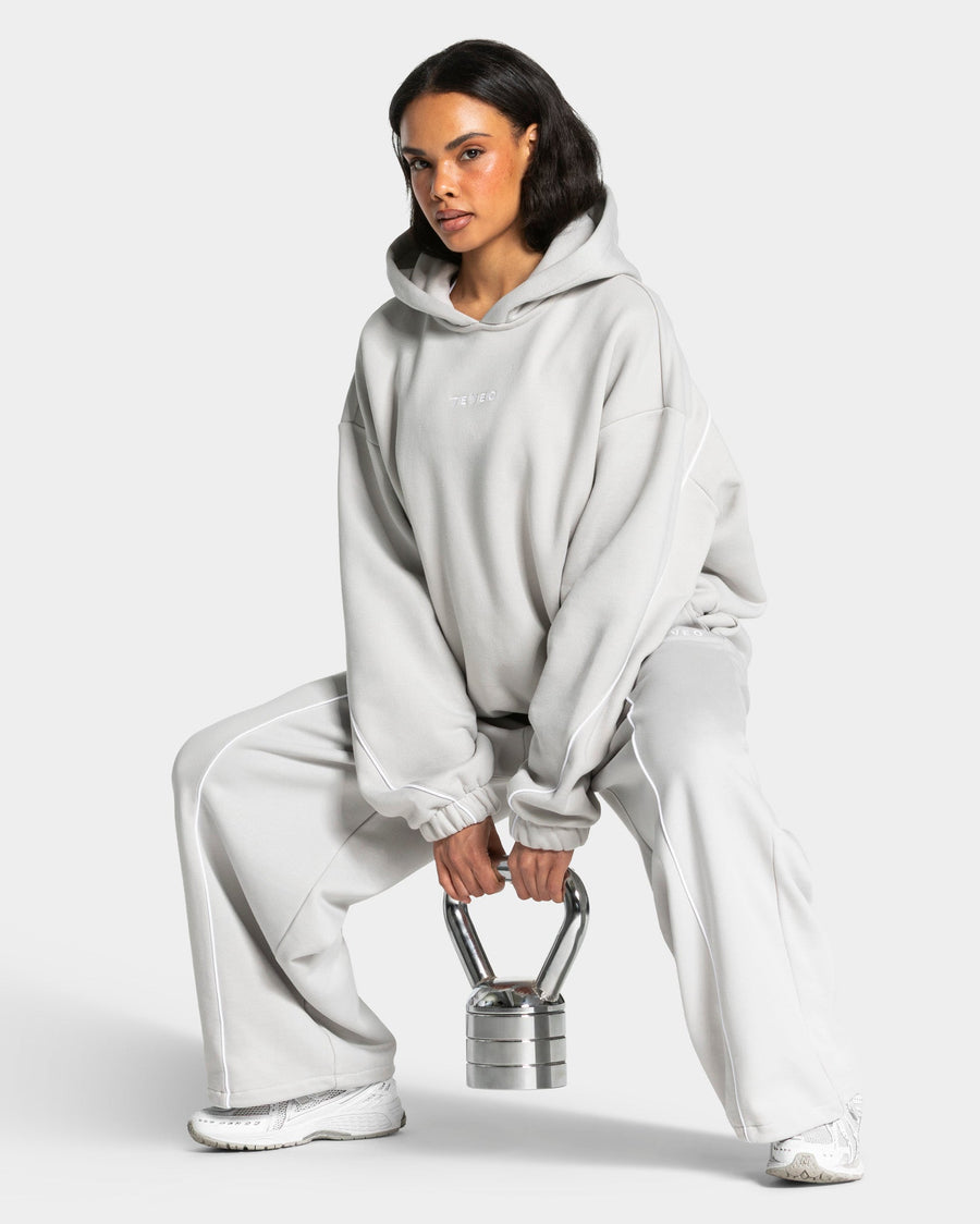 Contrastline Hooded Sweater "Moon"