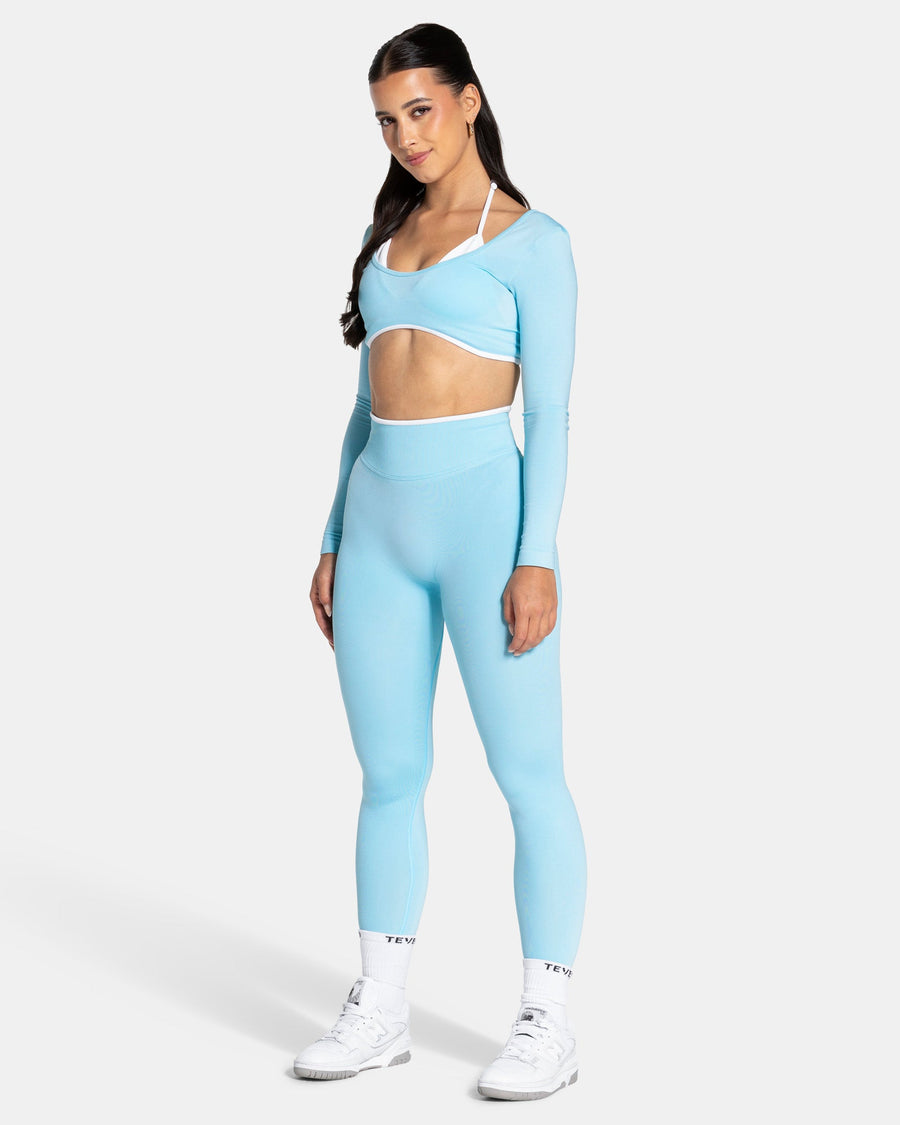 Contrastline Leggings "Arctic Blue"