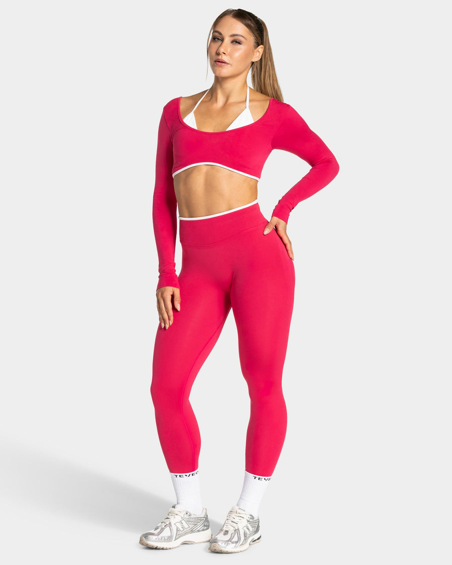 Contrastline Leggings "Berry"