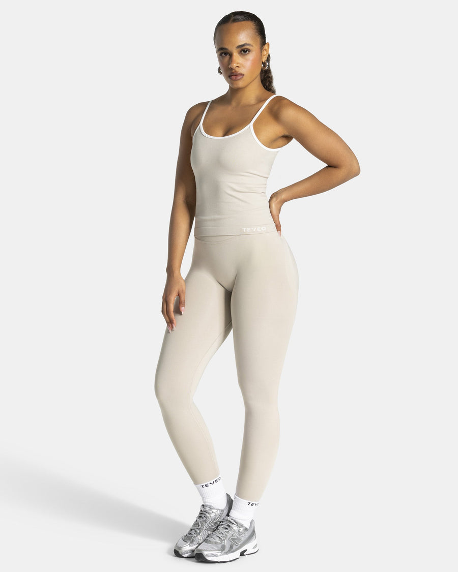 Contrastline Leggings "Cream"