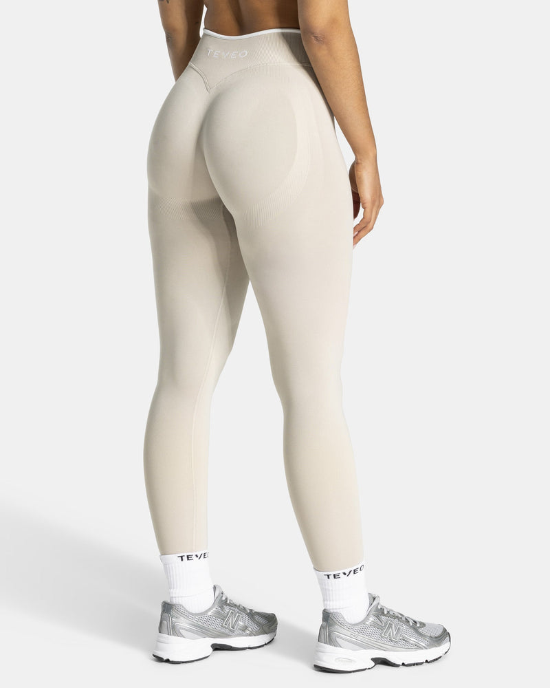 Contrastline Leggings "Cream"