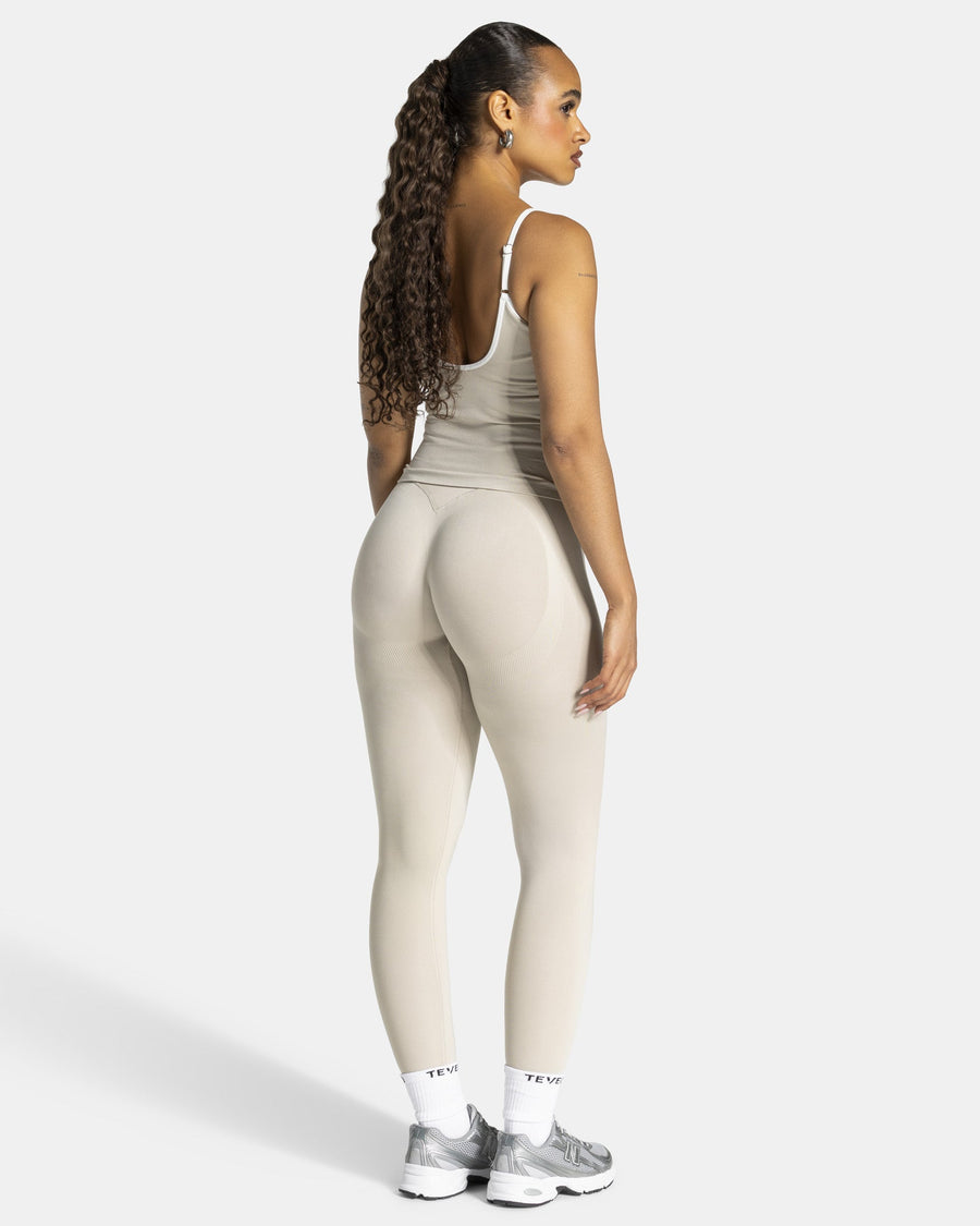 Contrastline Leggings "Cream"