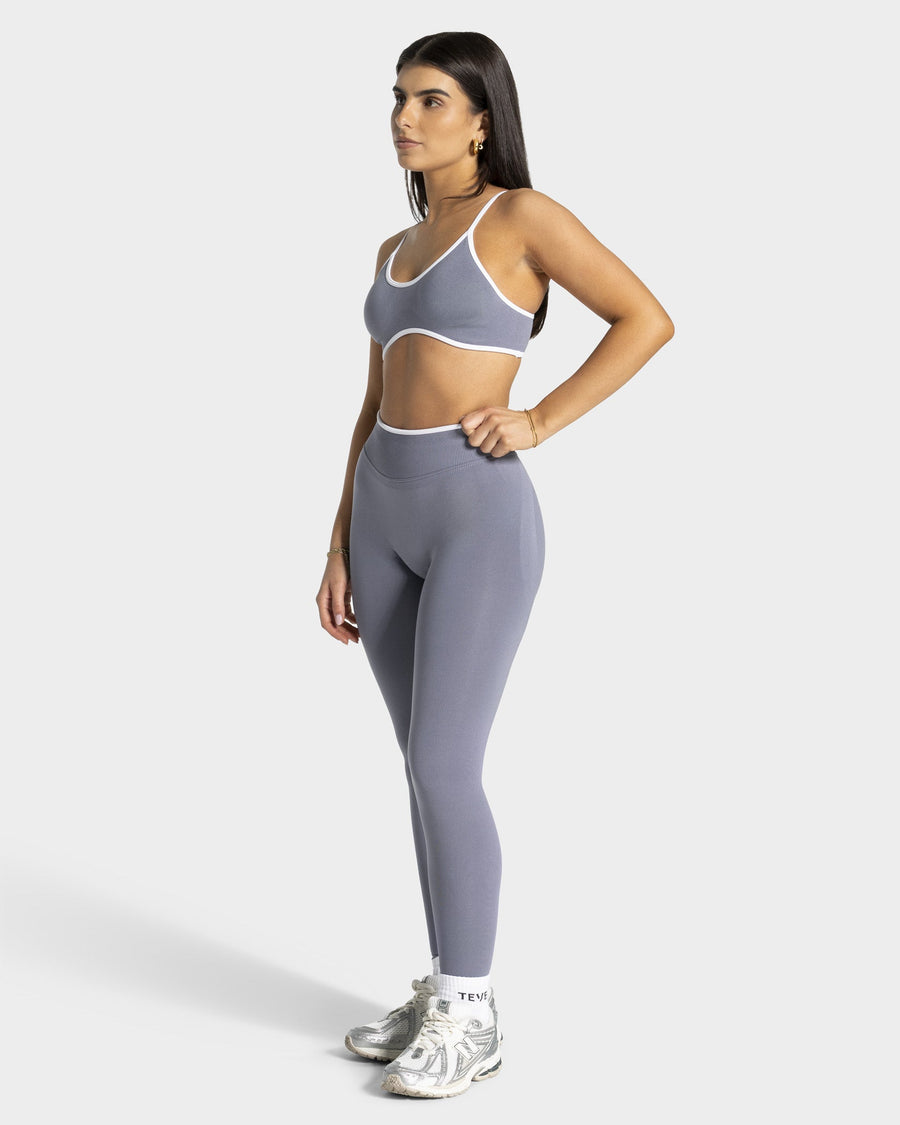 Contrastline Leggings "Eisgrau"