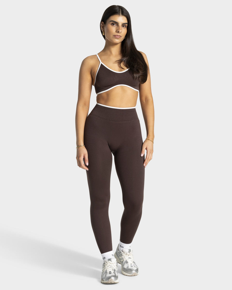 Contrastline Leggings "Espresso"