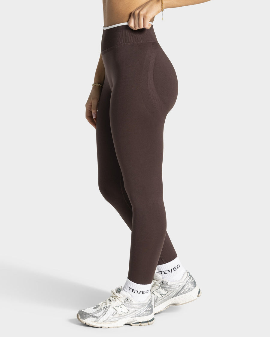 Contrastline Leggings "Espresso"