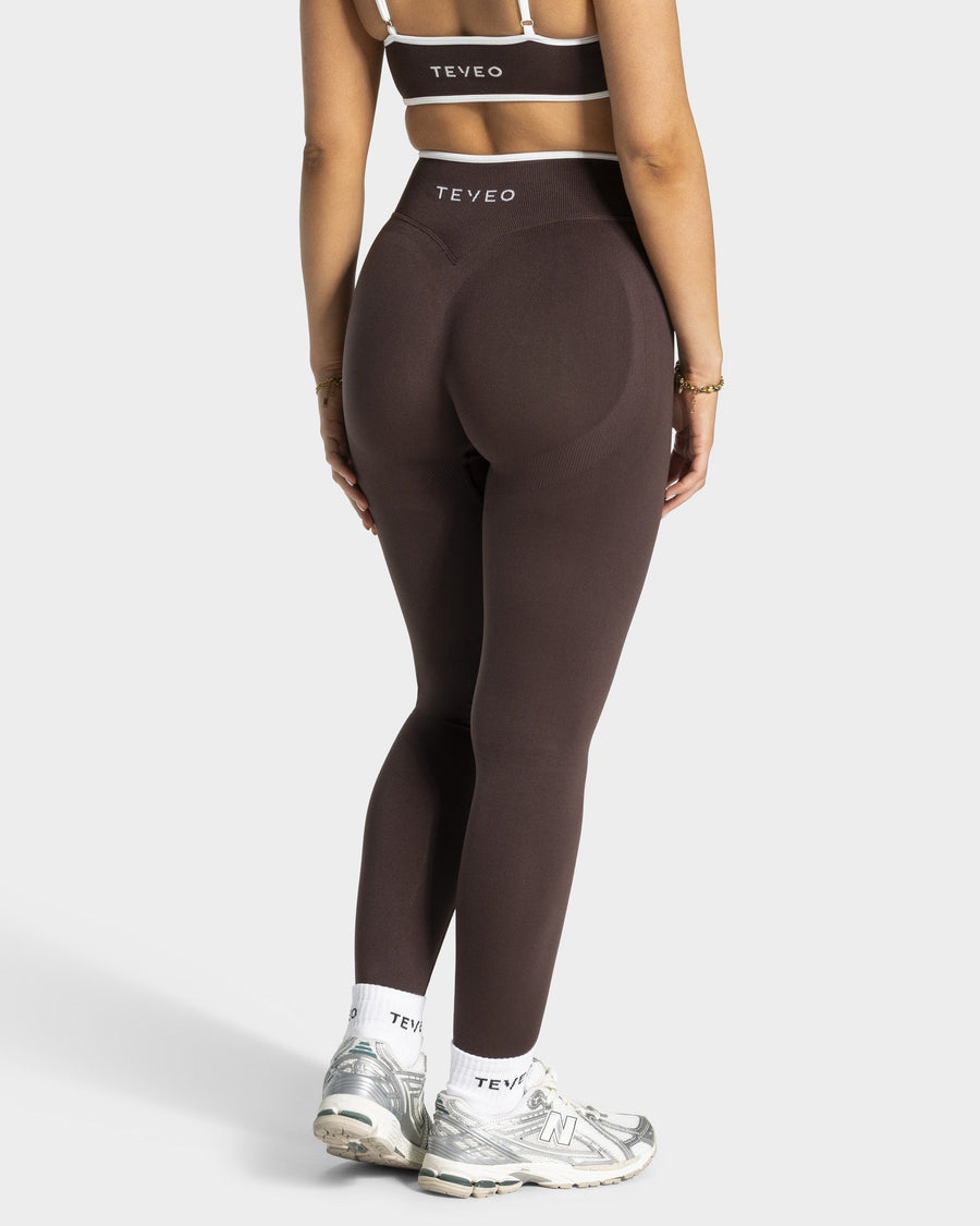Contrastline Leggings "Espresso"