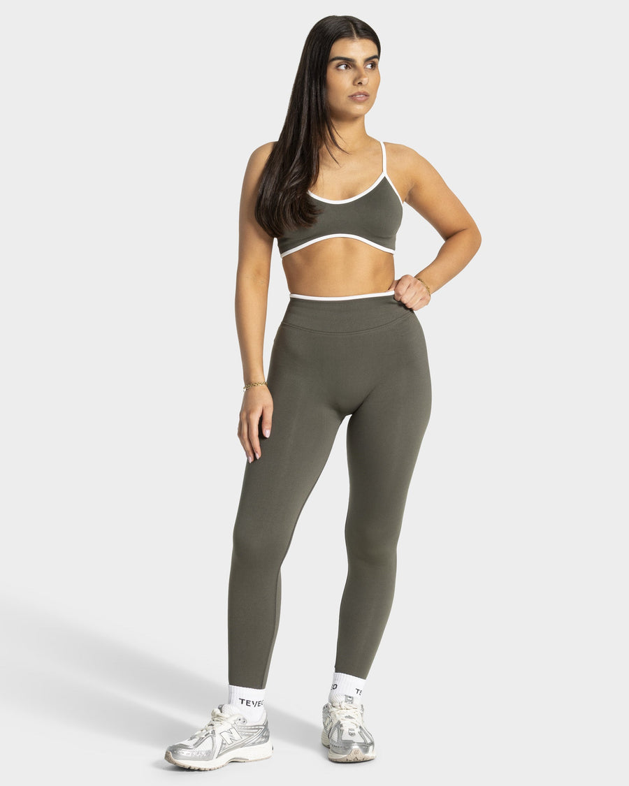 Contrastline Leggings "Khaki"