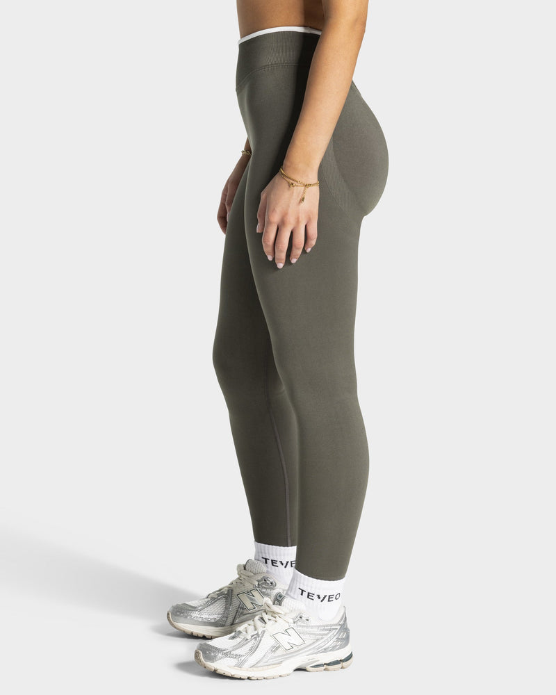 Contrastline Leggings "Khaki"