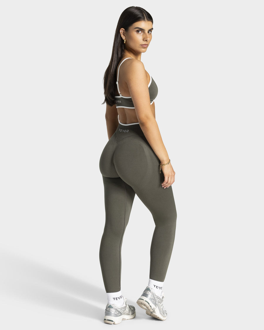 Contrastline Leggings "Khaki"