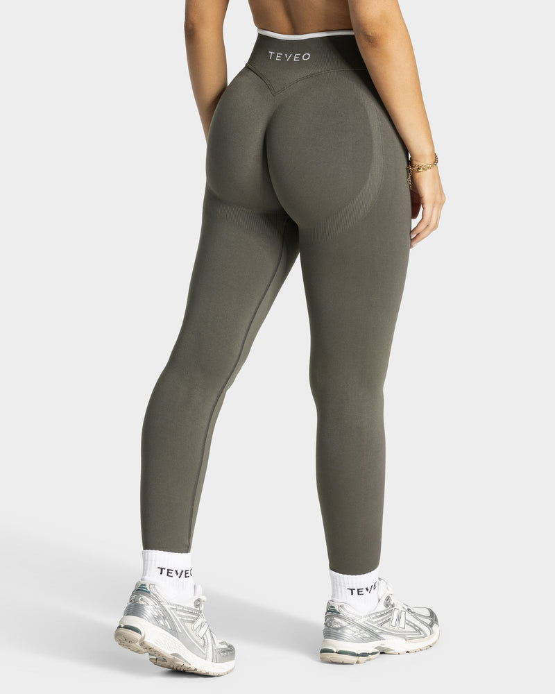 Contrastline Leggings "Khaki"