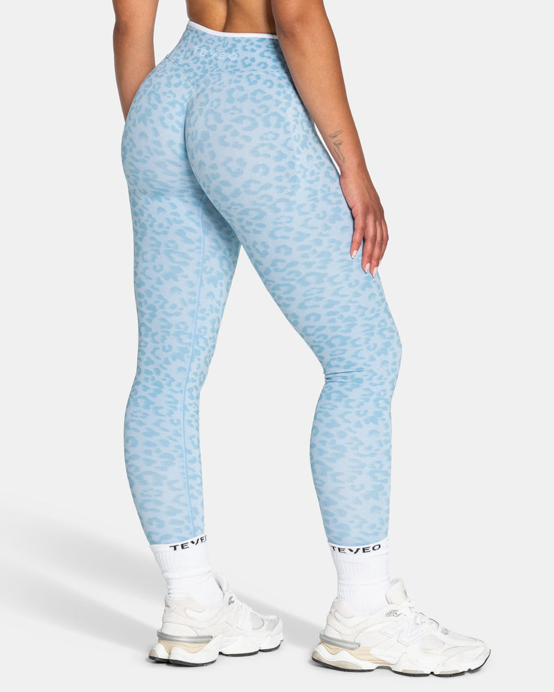Contrastline Leggings "Leo Babyblau"