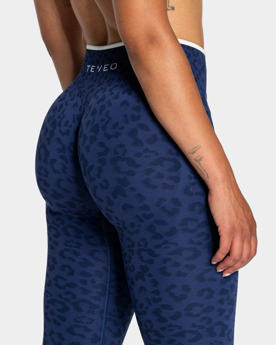 Contrastline Leggings "Leo Dunkelblau"