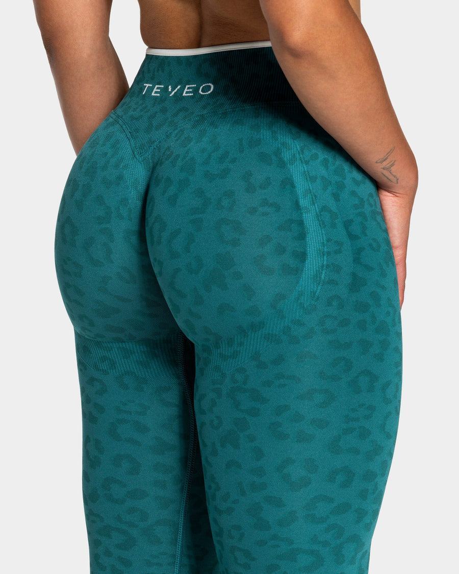Contrastline Leggings "Leo Petrol"