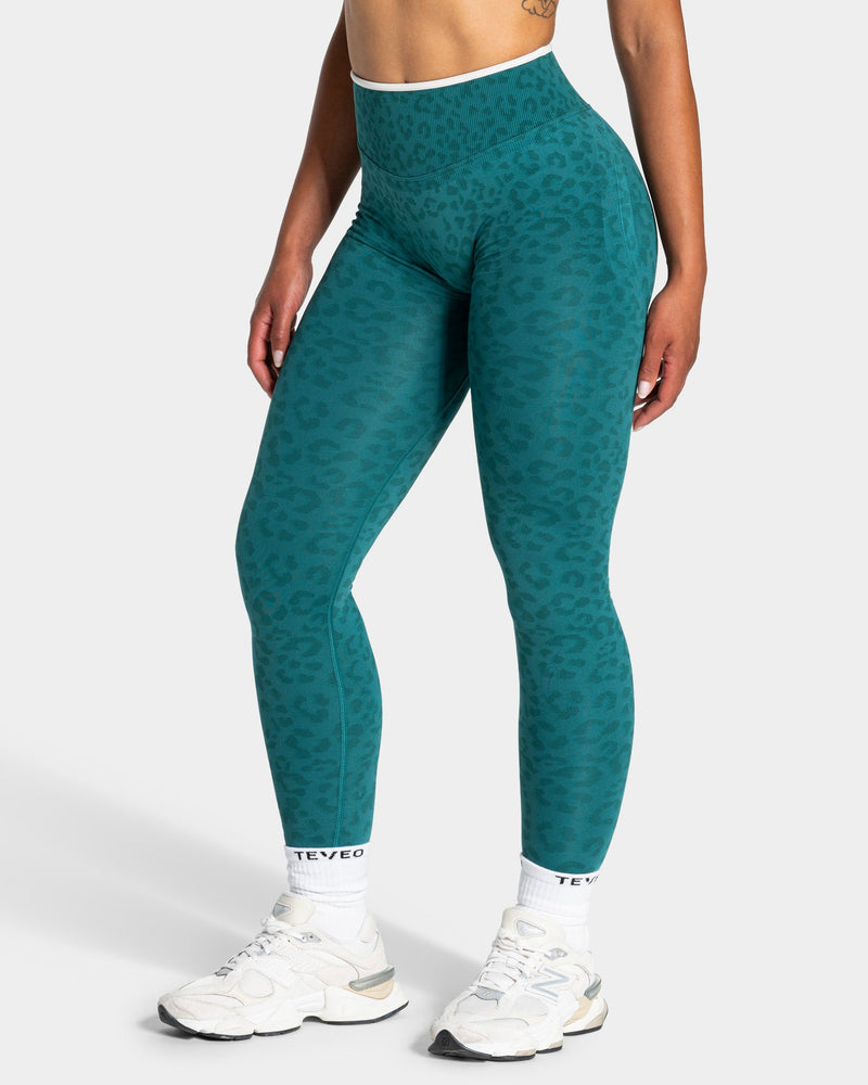 Contrastline Leggings "Leo Petrol"