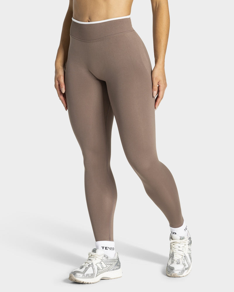 Contrastline Leggings "Mokka"