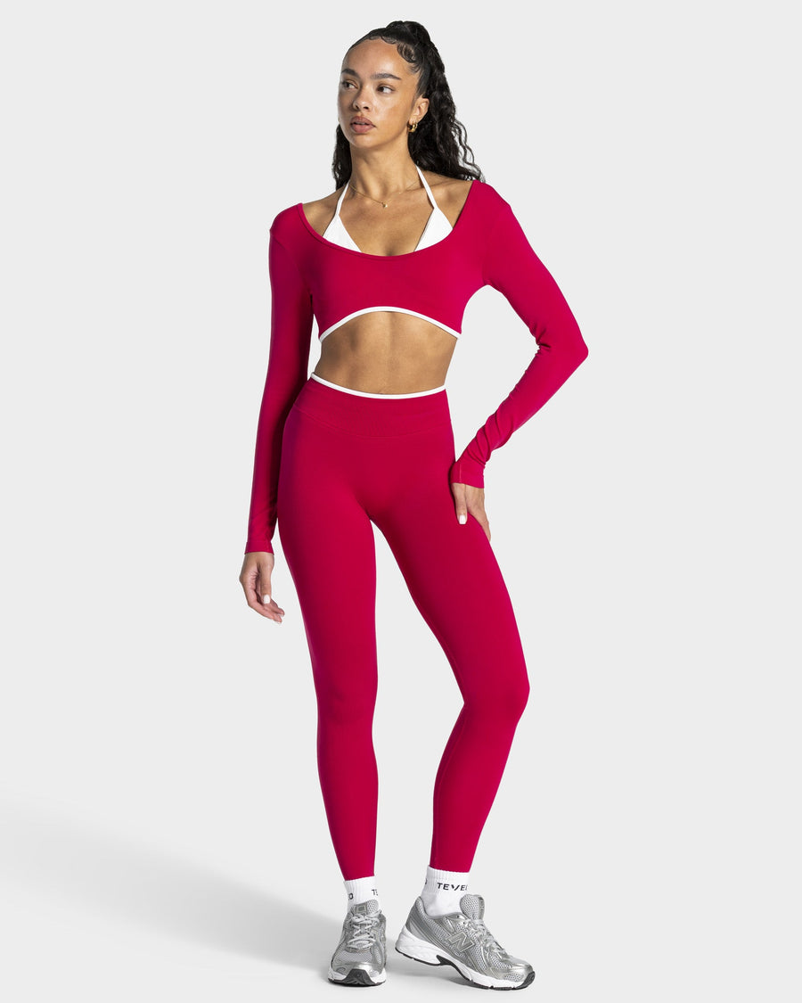 Contrastline Leggings "Raspberry"