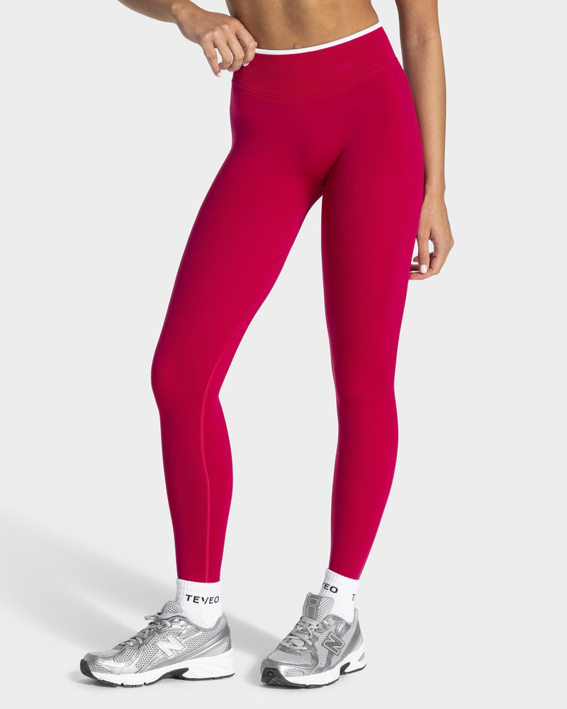 Contrastline Leggings "Raspberry"