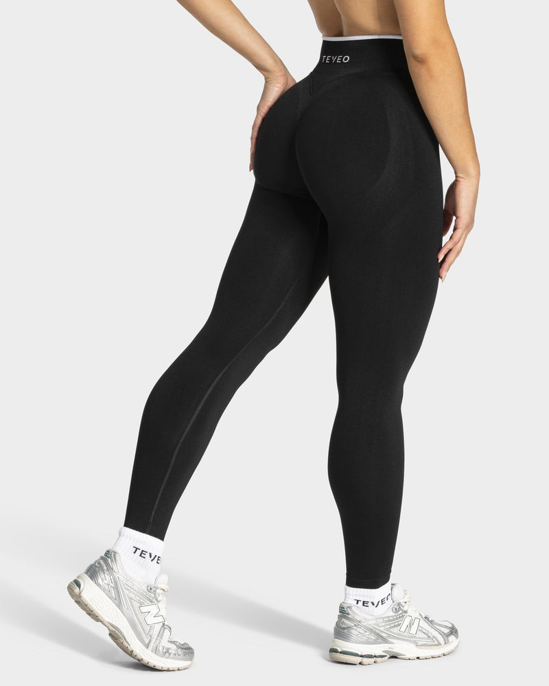Contrastline Leggings "Schwarz"