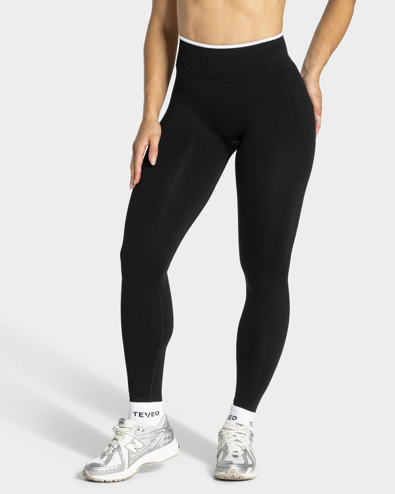 Contrastline Leggings "Schwarz"
