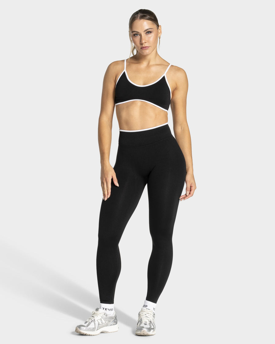Contrastline Leggings "Schwarz"