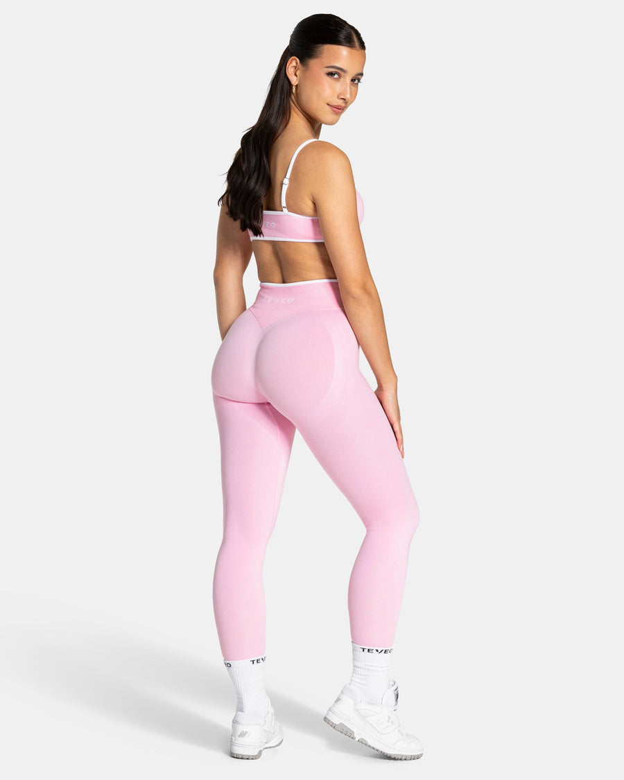 Contrastline Leggings "True Pink"