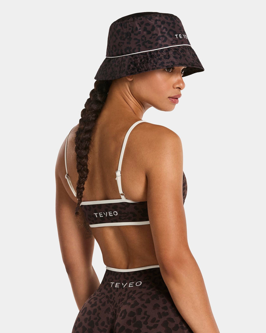 Contrastline Bucket Hat "Leo Espresso"