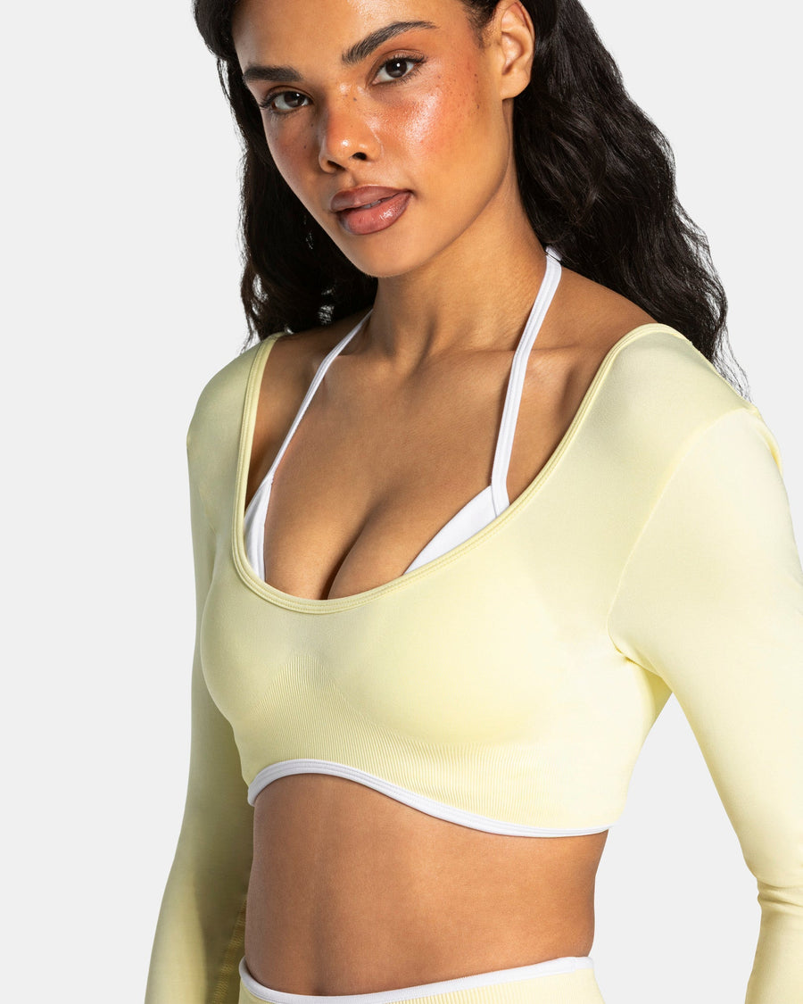Contrastline Longsleeve "Butter Yellow"