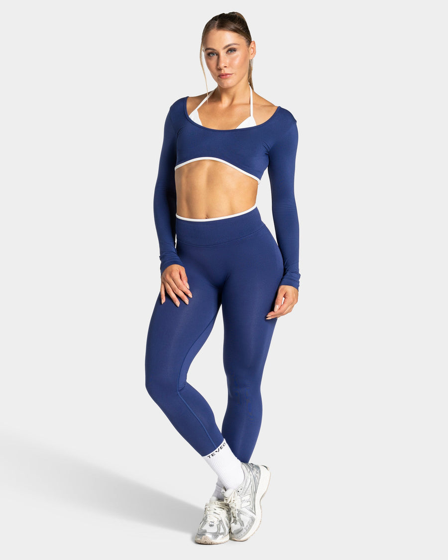 Contrastline Leggings "Indigo"