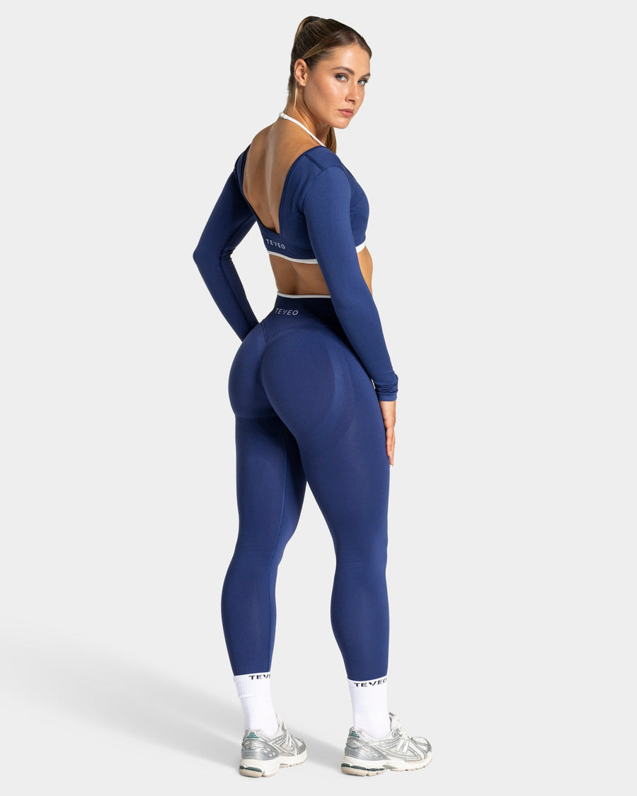 Contrastline Leggings "Indigo"