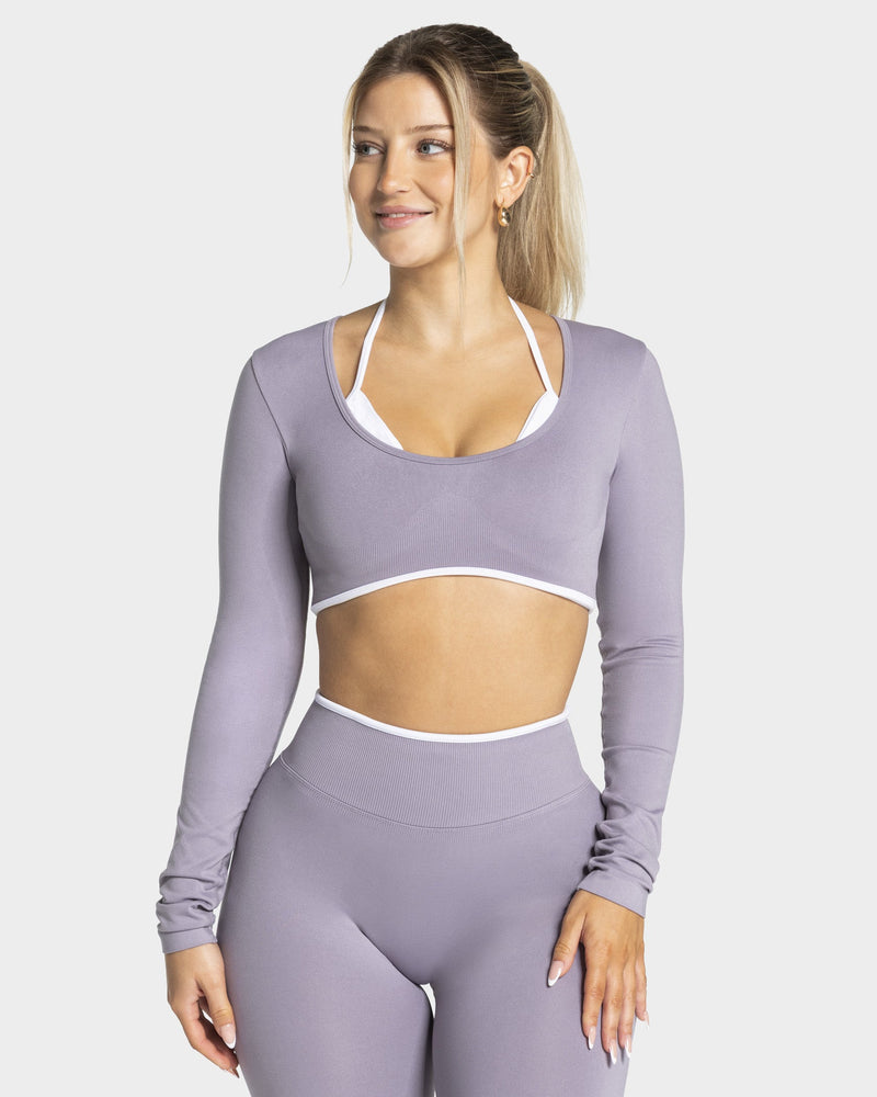 Contrastline Longsleeve "Lavendel"