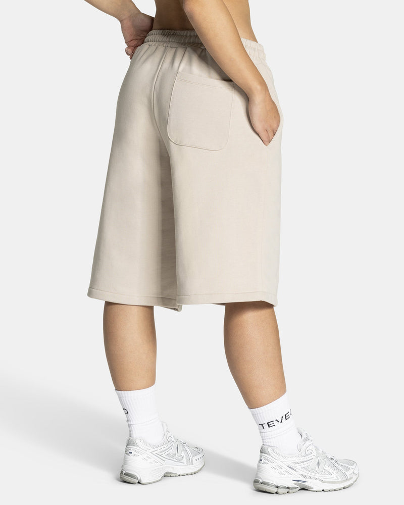 Contrastline Oversized Jorts "Cream"