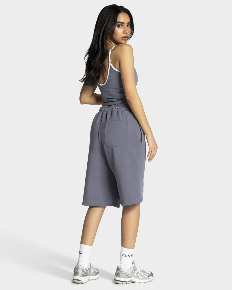 Contrastline Oversized Jorts "Eisgrau"