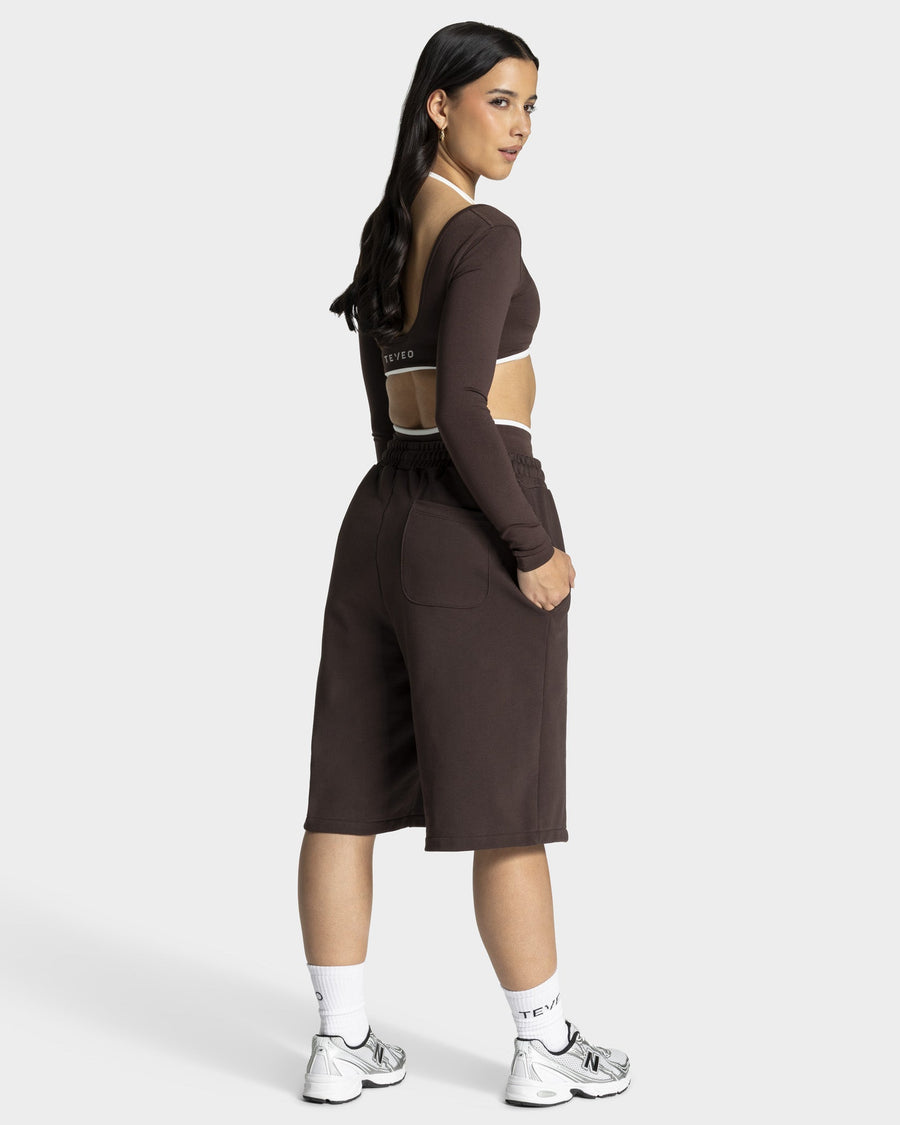 Contrastline Oversized Jorts "Espresso"